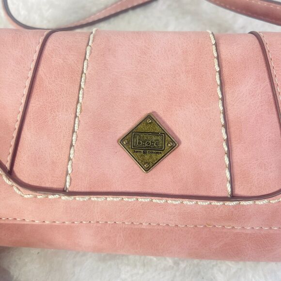 BOC Crossbody Mini Bag Pink Shoulder Clutch Multi Pocket Wallet Case Handbag - Picture 3 of 9